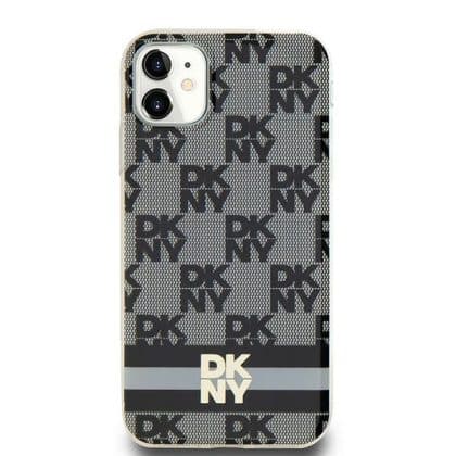 DKNY IML καρό μονόχρωμο μοτίβο & τυπωμένες ρίγες - θήκη για Apple iPhone 11 / XR - Μαύρο