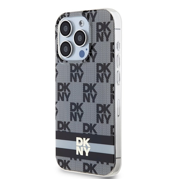 DKNY IML καρό μονοχρωματικό μοτίβο & τυπωμένες ρίγες - θήκη για Apple iPhone 14 Pro - Μαύρο - Image 2
