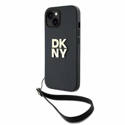 DKNY Wrist Strap Stock Logo - θήκη για Apple iPhone 14 - Μαύρο