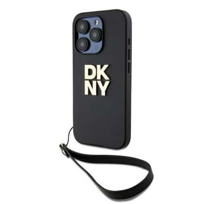 DKNY Wrist Strap Stock Logo - θήκη για Apple iPhone 15 Pro - Μαύρο