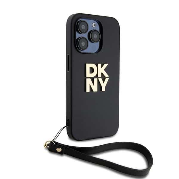 DKNY Wrist Strap Stock Logo - θήκη για Apple iPhone 15 Pro - Μαύρο - Image 3
