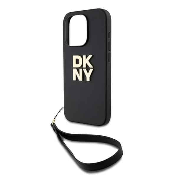 DKNY Wrist Strap Stock Logo - θήκη για Apple iPhone 15 Pro - Μαύρο - Image 5