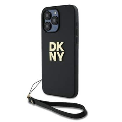 DKNY Wrist Strap Stock Logo - θήκη για Apple iPhone 15 Pro Max - Μαύρο
