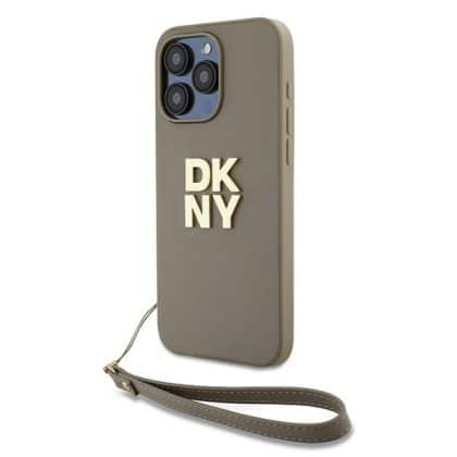 DKNY Wrist Strap Stock Logo - θήκη για Apple iPhone 15 Pro Max - Μπεζ