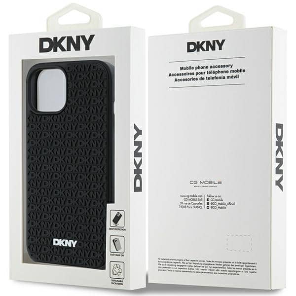 DKNY 3D Rubber Repeat Pattern - θήκη για Apple iPhone 15 Plus - Μαύρο - Image 8