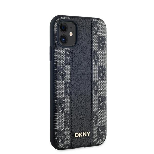 DKNY Leather Checkered Mono Pattern MagSafe - θήκη για Apple iPhone 11 - Μαύρο - Image 4