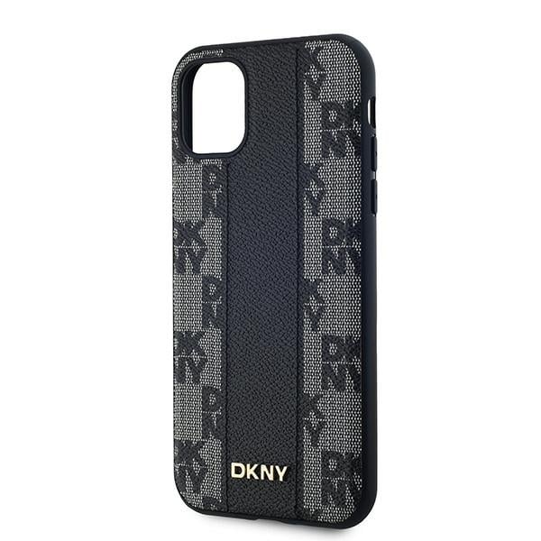 DKNY Leather Checkered Mono Pattern MagSafe - θήκη για Apple iPhone 11 - Μαύρο - Image 6