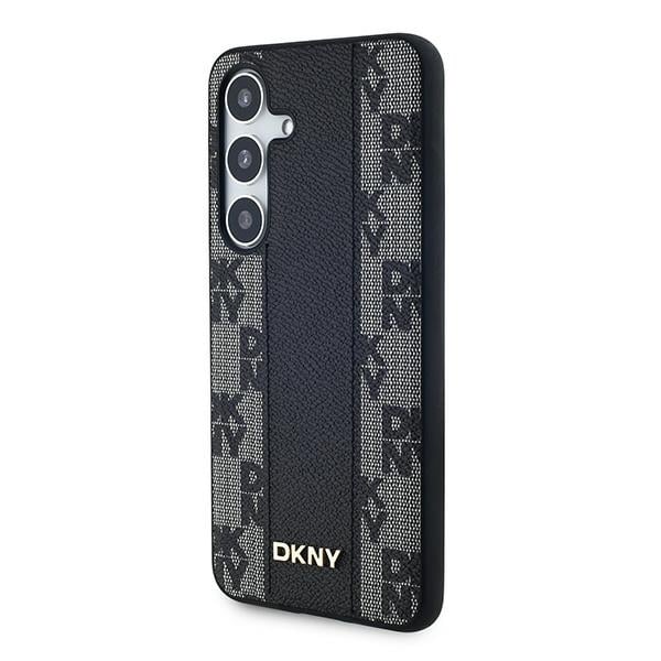 DKNY Leather Checkered Mono Pattern MagSafe - θήκη για Samsung Galaxy S24 - Μαύρο - Image 2