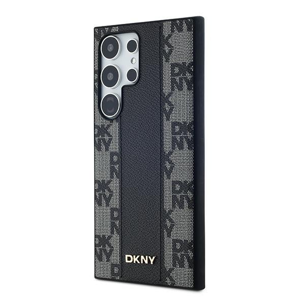 DKNY Leather Checkered Mono Pattern MagSafe - θήκη για Samsung Galaxy S24 Ultra - Μαύρο - Image 2