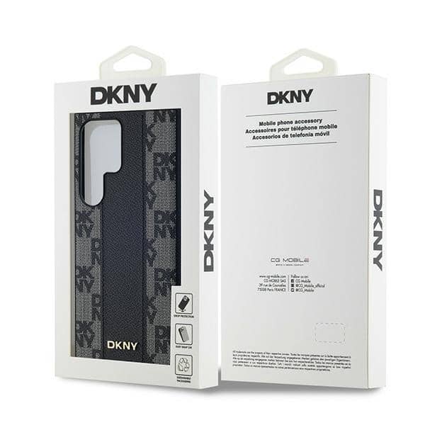 DKNY Leather Checkered Mono Pattern MagSafe - θήκη για Samsung Galaxy S24 Ultra - Μαύρο - Image 8