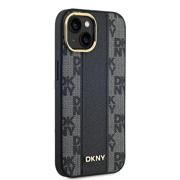 DKNY Leather Checkered Mono Pattern MagSafe - θήκη για Apple iPhone 14 - Μαύρο - Image 4