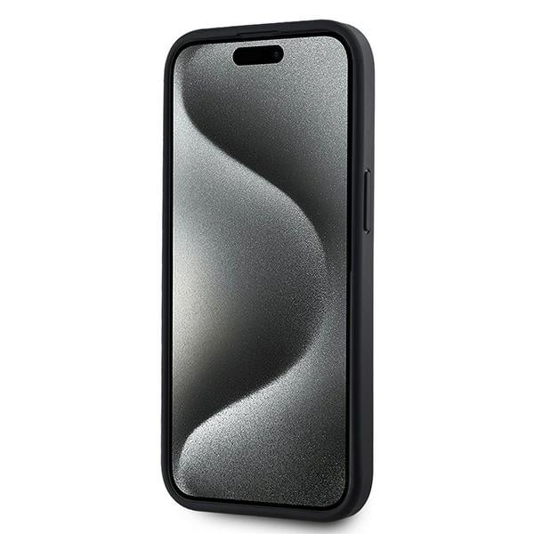DKNY Leather Checkered Mono Pattern MagSafe - θήκη για Apple iPhone 14 - Μαύρο - Image 5