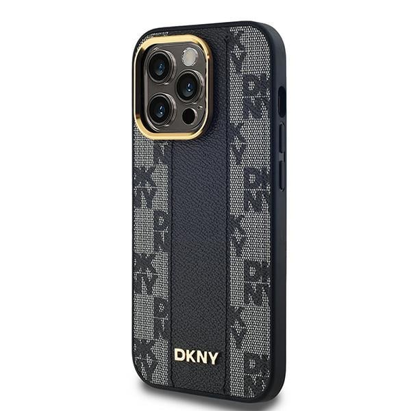 DKNY Leather Checkered Mono Pattern MagSafe - θήκη για Apple iPhone 14 Pro - Μαύρο - Image 2