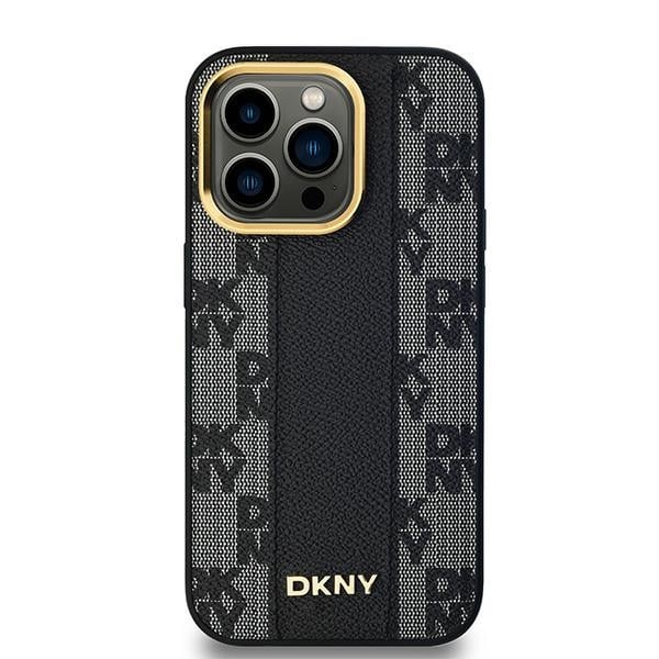 DKNY Leather Checkered Mono Pattern MagSafe - θήκη για Apple iPhone 14 Pro - Μαύρο - Image 3