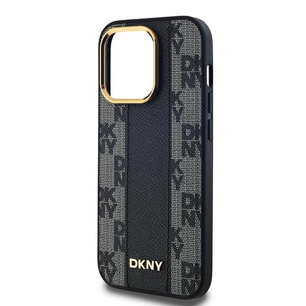 DKNY Leather Checkered Mono Pattern MagSafe - θήκη για Apple iPhone 14 Pro Max - Μαύρο - Image 6