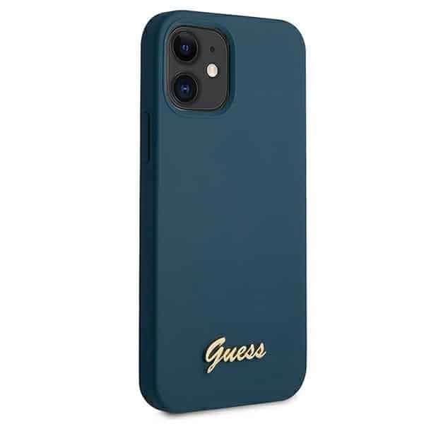 Guess - Metal Logo Script - Apple iPhone 12 mini - Μπλε - Image 4