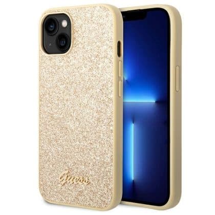 Guess Glitter Script - θήκη για Apple iPhone 14 - Χρυσό