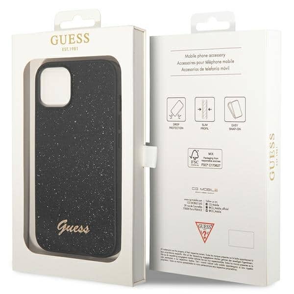 Guess Glitter Script - θήκη για Apple iPhone 14 Plus - Μαύρο - Image 8