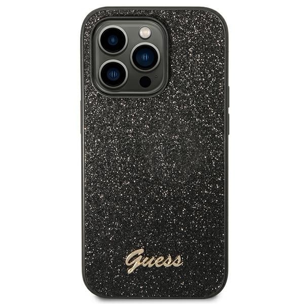Guess Glitter Script - θήκη για Apple iPhone 14 Pro - Μαύρο - Image 3