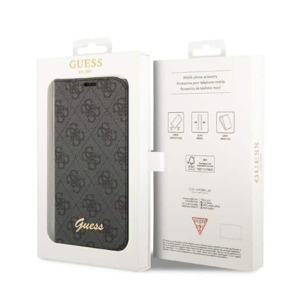 Guess Vintage Gold Logo - θήκη για Apple iPhone 14 Pro Max - Μαύρο - Image 7