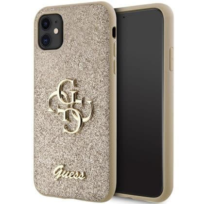 Guess Glitter Script Big - θήκη για Apple iPhone 11 - Χρυσό