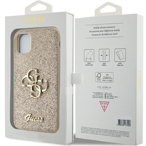 Guess Glitter Script Big - θήκη για Apple iPhone 11 - Χρυσό - Image 8