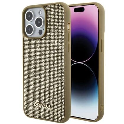 Guess Disco Metal Script - θήκη για Apple iPhone 15 Pro Max - Χρυσό