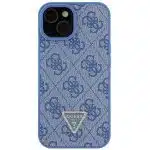 Guess Leather 4G Triangle Strass - Apple iPhone 15 / 14 13 - Μπλε - Image 3