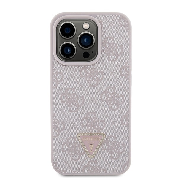 Guess Triangle Metal Logo - θήκη για Apple iPhone 15 Pro - Ροζ - Image 3