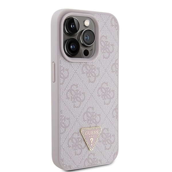 Guess Triangle Metal Logo - θήκη για Apple iPhone 15 Pro - Ροζ - Image 4