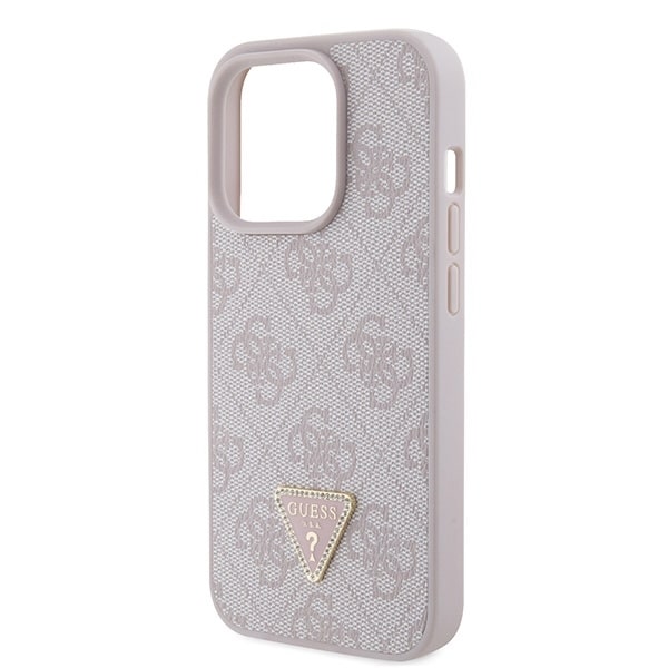 Guess Triangle Metal Logo - θήκη για Apple iPhone 15 Pro - Ροζ - Image 6