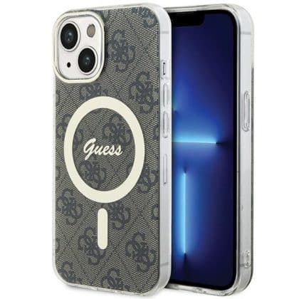 Guess 4G MagSafe - θήκη για Apple iPhone 15 Plus - Καφέ
