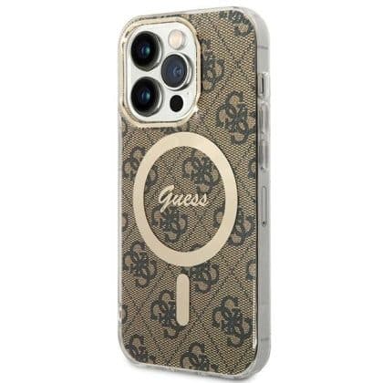 Guess 4G MagSafe - θήκη για Apple iPhone 15 Pro - Καφέ