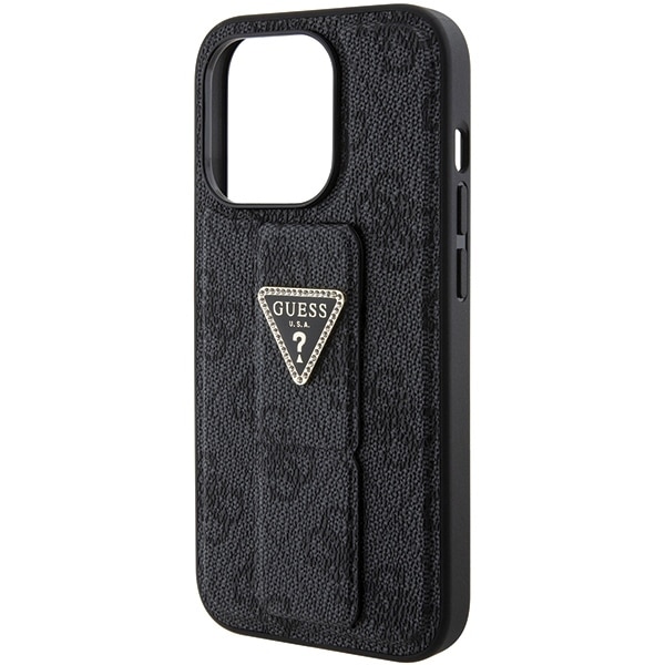 Guess GUHCP15XPGS4TDK iPhone 15 Pro Max 6.7" μαύρο/black hardcase Grip Stand 4G Triangle Strass - Image 7