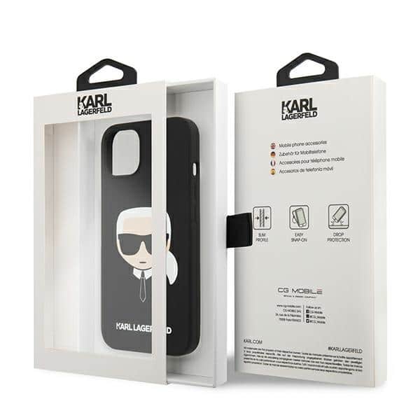 Karl Lagerfeld Silicone Karl`s Head - Apple iPhone 13 mini - Μαύρο - Image 8