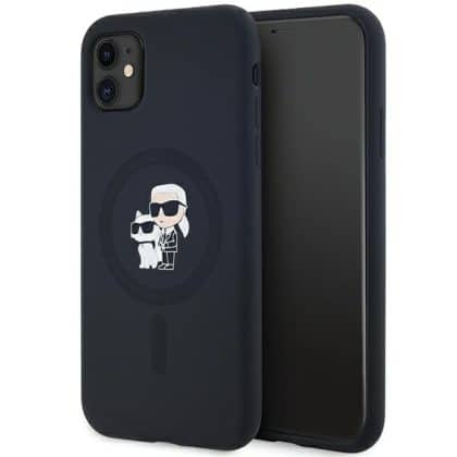 Karl Lagerfeld Silicone Karl & Choupette Magsafe - θήκη για Apple iPhone 11 - Μαύρο
