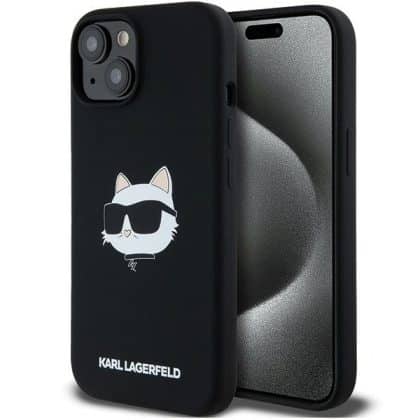 Karl Lagerfeld Silicone Choupette - θήκη για Apple iPhone 15 Plus - Μαύρο