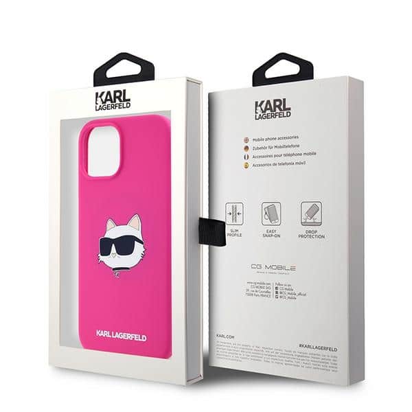 Karl Lagerfeld Silicone Choupette Head MagSafe - θήκη για Apple iPhone 15 Plus / 14 - Ροζ - Image 8
