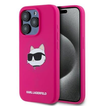 Karl Lagerfeld Silicone Choupette - θήκη για Apple iPhone 15 Pro Max - Ροζ