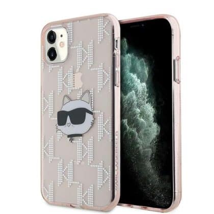 Karl Lagerfeld IML Choupette Head & Monogram - θήκη για Apple iPhone 11 / XR - Ροζ