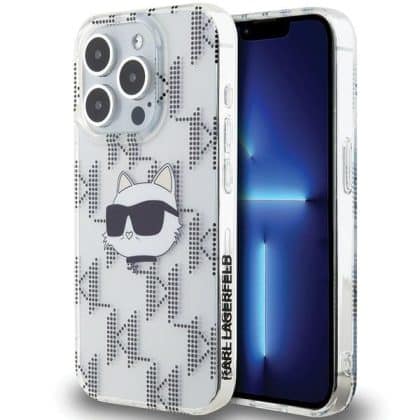 Karl Lagerfeld IML Choupette Head & Monogram - θήκη για Apple iPhone 15 Pro - Διάφανο