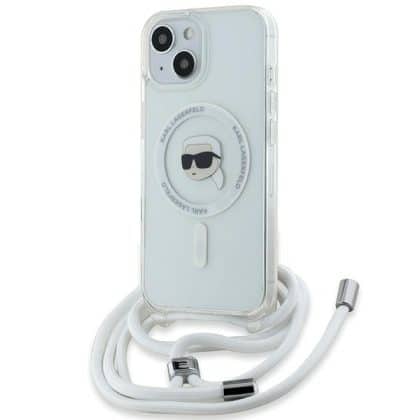 Karl Lagerfeld Crossbody IML Karl Head MagSafe - θήκη για Apple iPhone 15 / 14 13 - Διάφανο