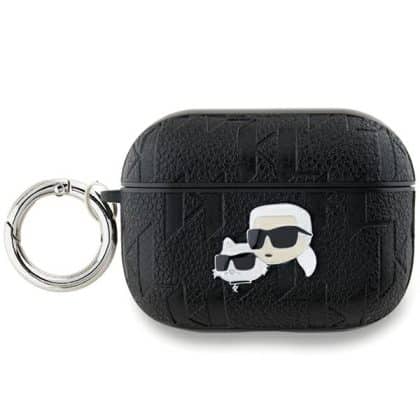 Karl Lagerfeld KLAP2PGKCPK Θήκη για AirPods Pro 2 (2022/2023) Monogram Karl & Choupette Head μαύρο