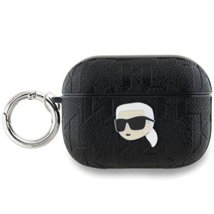 Karl Lagerfeld KLAP2PGKIPK Θήκη για AirPods Pro 2 (2022/2023) Monogram Karl Head μαύρο