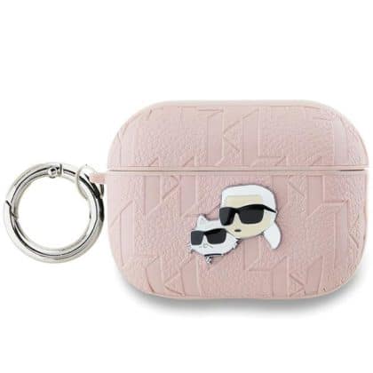 Karl Lagerfeld KLAP2PGKCPP Θήκη για AirPods Pro 2 (2022/2023) Monogram Karl & Choupette Head ροζ