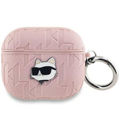 Karl Lagerfeld KLA3PGCHPP Θήκη για AirPods 3 Monogram Choupette Head ροζ