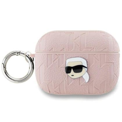Karl Lagerfeld KLAP2PGKIPP Θήκη για AirPods Pro 2 (2022/2023) Monogram Karl Head ροζ