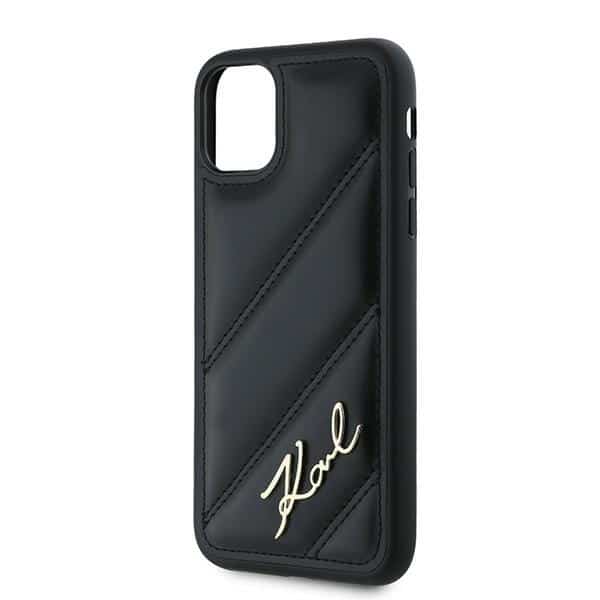 Karl Lagerfeld Diagonal Quilted Script - θήκη για Apple iPhone 11 / XR - Μαύρο - Image 6