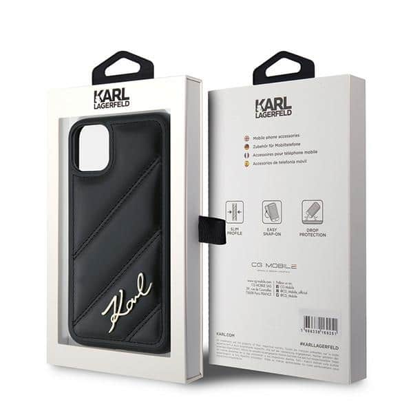 Karl Lagerfeld Diagonal Quilted Script - θήκη για Apple iPhone 11 / XR - Μαύρο - Image 8