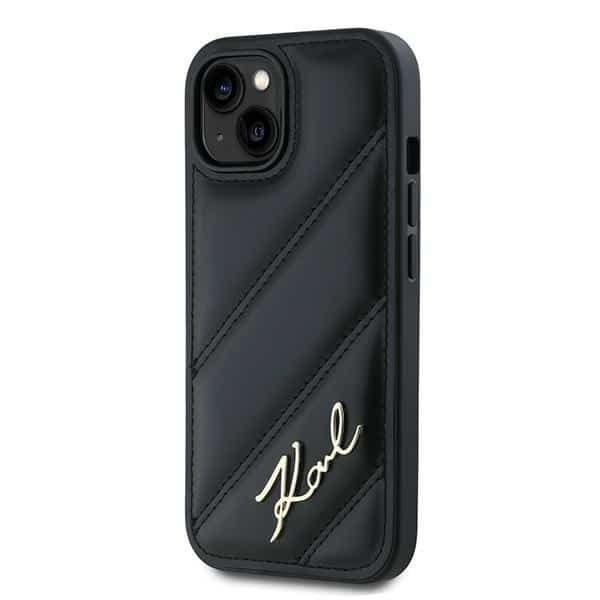 Karl Lagerfeld Diagonal Quilted Script - θήκη για Apple iPhone 14 / 15 13 - Μαύρο - Image 2